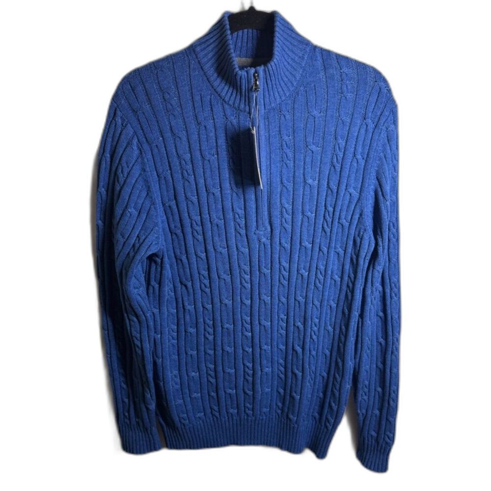 IZOD Cable-Knit Quarter-Zip Sweater
